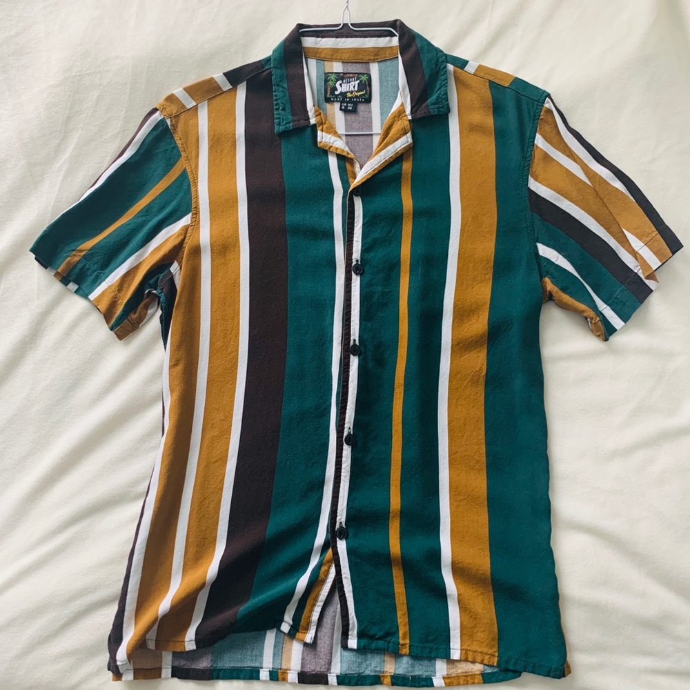 Pull&Bear Viscose Button-up T-shirt